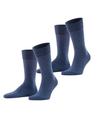 Falke Happy 2-Pack Socks Sokken Heren Blauw | PSJ-724019