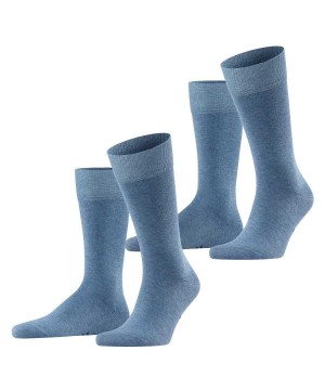 Falke Happy 2-Pack Socks Sokken Heren Blauw | PKW-523417