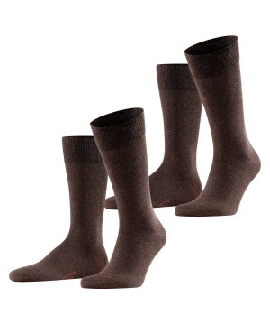 Falke Happy 2-Pack Socks Sokken Heren Bruin | PSI-872135