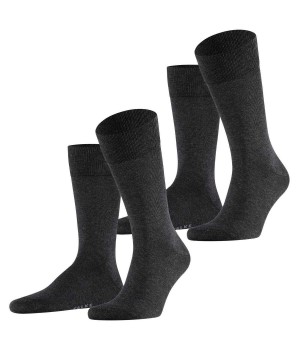 Falke Happy 2-Pack Socks Sokken Heren Grijs | XGM-847136