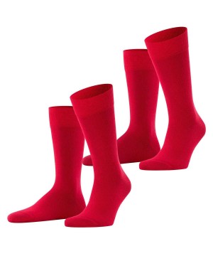 Falke Happy 2-Pack Socks Sokken Heren Rood | JYN-938017