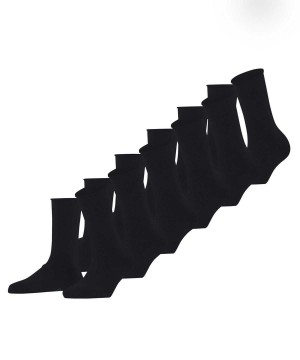 Falke Happy 6-Pack Socks Sokken Dames Zwart | HQE-078314