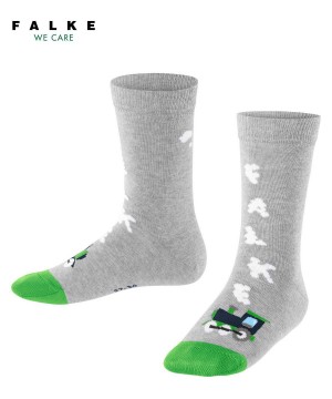 Falke Happy Locomotive Socks Sokken Kinderen Grijs | VJA-267519