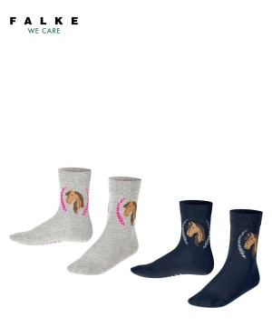 Falke Horse 2-Pack Socks Sokken Kinderen Multicolored | RMB-798142