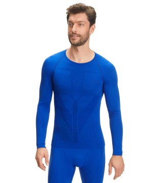 Falke Long sleeve shirt Warm Long Sleeve T-Shirts Heren Blauw | ZFU-059714