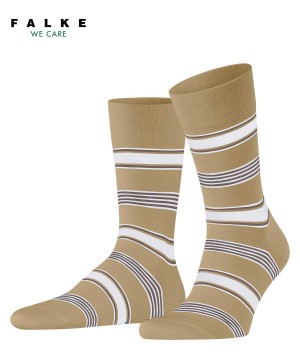 Falke Marina Stripe Socks Sokken Heren Beige | SKF-603281