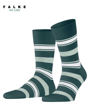 Falke Marina Stripe Socks Sokken Heren Groen | DFC-072193