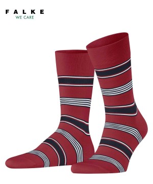 Falke Marina Stripe Socks Sokken Heren Rood | VTF-896152