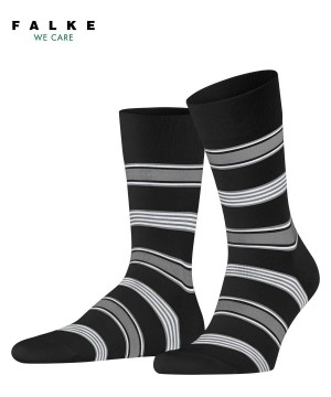 Falke Marina Stripe Socks Sokken Heren Zwart | VML-802691