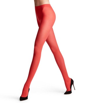 Falke Matt Deluxe 30 DEN Tights Tights Dames Rood | VIO-048653