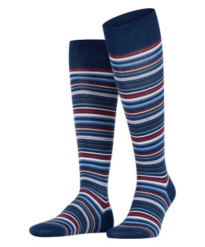 Falke Microblock Knee-high Socks Sokken Heren Blauw | MOH-257194