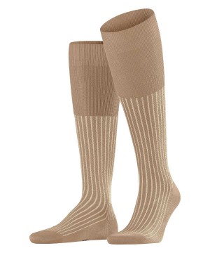 Falke Oxford Stripe Knee-high Socks Sokken Heren Bruin | UCX-948120