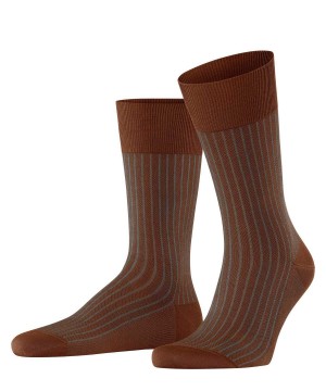 Falke Oxford Stripe Socks Sokken Heren Bruin | RED-736409