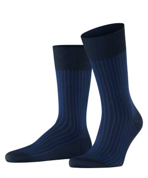 Falke Oxford Stripe Socks Sokken Heren Blauw | KWO-639214