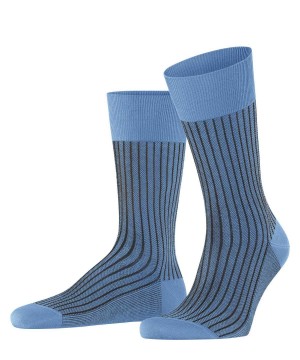 Falke Oxford Stripe Socks Sokken Heren Blauw | FNY-645397