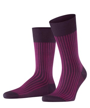 Falke Oxford Stripe Socks Sokken Heren Paars | EUO-274365