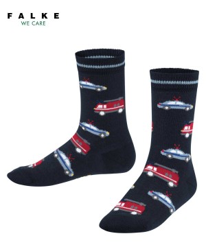 Falke Police and Fire Cars Socks Sokken Kinderen Blauw | AIF-125483