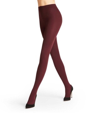 Falke Pure Matt 100 DEN Tights Tights Dames Rood | PXH-543601