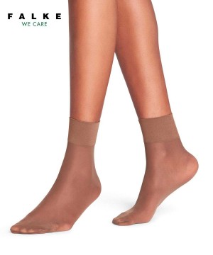 Falke Pure Matt 20 DEN Ankle socks Sokken Dames Bruin | PJO-653289