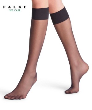 Falke Pure Matt 20 DEN Knee-high Socks Sokken Dames Zwart | XFD-417906