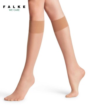 Falke Pure Matt 20 DEN Knee-high Socks Sokken Dames Beige | AIT-972831