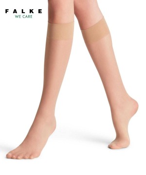 Falke Pure Matt 20 DEN Knee-high Socks Sokken Dames Beige | AYK-378159