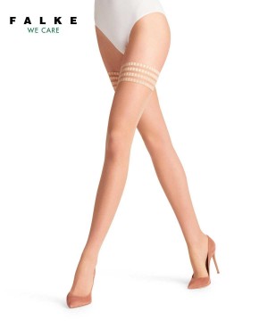 Falke Pure Matt 20 DEN Stay-ups Thigh Highs Dames Beige | FSM-792365