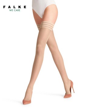 Falke Pure Matt 20 DEN Stay-ups Thigh Highs Dames Beige | CWB-785012