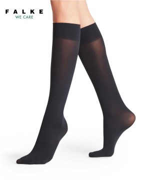 Falke Pure Matt 50 DEN Knee-high Socks Sokken Dames Blauw | VDW-930721