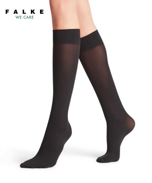 Falke Pure Matt 50 DEN Knee-high Socks Sokken Dames Zwart | SVK-603187