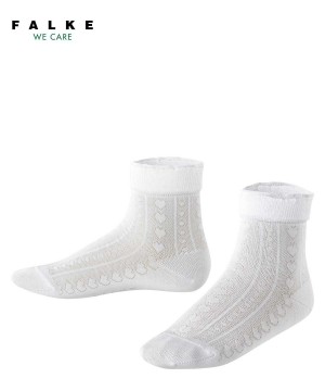 Falke Romantic Net Socks Sokken Kinderen Wit | IRD-619705