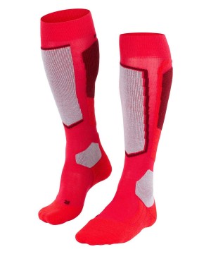 Falke SK2 Intermediate Wool Skiing Knee-high Socks Sports Socks Dames Rood | TBK-162805