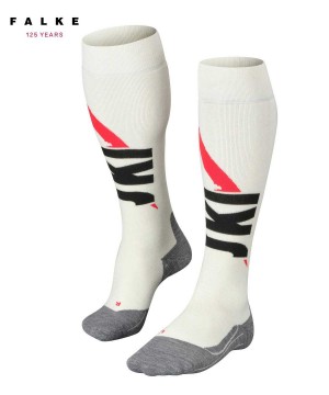 Falke SK4 125 Years Skiing Knee-high Socks Sports Socks Dames Wit | KPI-073965