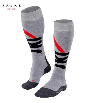 Falke SK4 125 Years Skiing Knee-high Socks Sports Socks Dames Grijs | MCI-837195