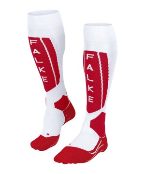 Falke SK5 Expert Skiing Knee-high Socks Sports Socks Dames Wit | UZY-392015