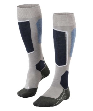 Falke SK6 Pro Skiing Knee-high Socks Sokken Heren Grijs | JMV-307926