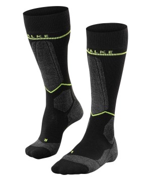 Falke SK Compression Wool Skiing Knee-high Socks Sokken Heren Zwart | PVT-105283