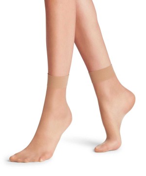 Falke Seidenglatt 15 DEN Ankle socks Sokken Dames Beige | BOV-930452