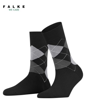 Falke Sensitive Argyle Socks Sokken Dames Zwart | OKZ-740691