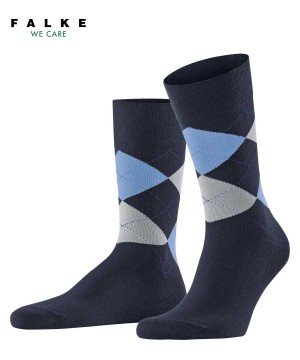 Falke Sensitive Argyle Socks Sokken Heren Blauw | YBN-943210