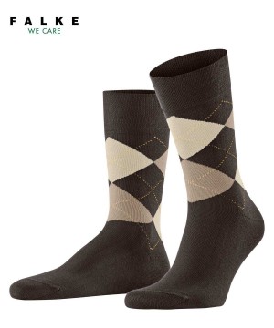 Falke Sensitive Argyle Socks Sokken Heren Bruin | UKM-204938