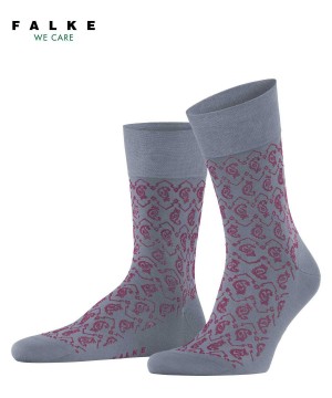 Falke Sensitive Indian Tie Pattern Socks Sokken Heren Grijs | ZMS-693287