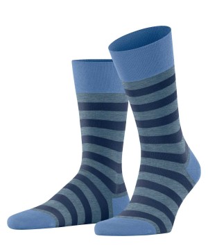 Falke Sensitive Mapped Line Socks Sokken Heren Blauw | ZBN-869145