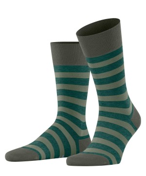 Falke Sensitive Mapped Line Socks Sokken Heren Groen | PDF-305964