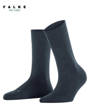 Falke Sensitive New York Socks Sokken Dames Blauw | MZH-173928