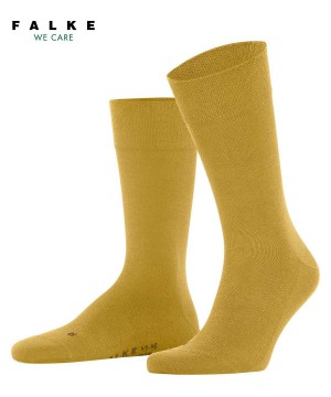 Falke Sensitive New York Socks Sokken Heren Geel | VBI-903714