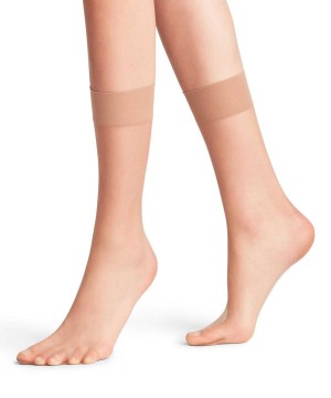 Falke Shelina 12 DEN Ankle socks Sokken Dames Beige | KFJ-842653