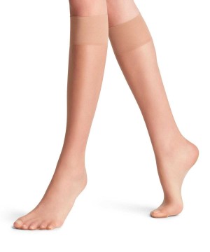 Falke Shelina 12 DEN Knee-high Socks Sokken Dames Beige | QDH-607913