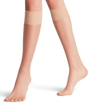 Falke Shelina 12 DEN Knee-high Socks Sokken Dames Beige | PWA-359267