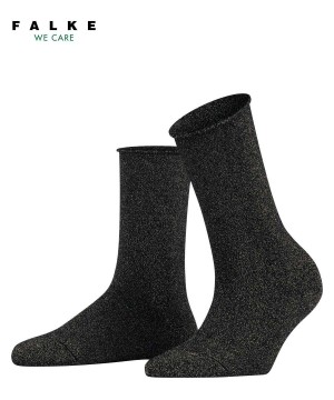 Falke Shiny Socks Sokken Dames Zwart | HAP-420753